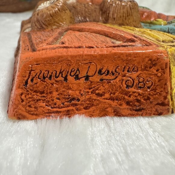 Vintage Frankies Design Nursery Rocking Horse & Clown Child’s Bedroom Decor 1985 - Picture 9 of 10